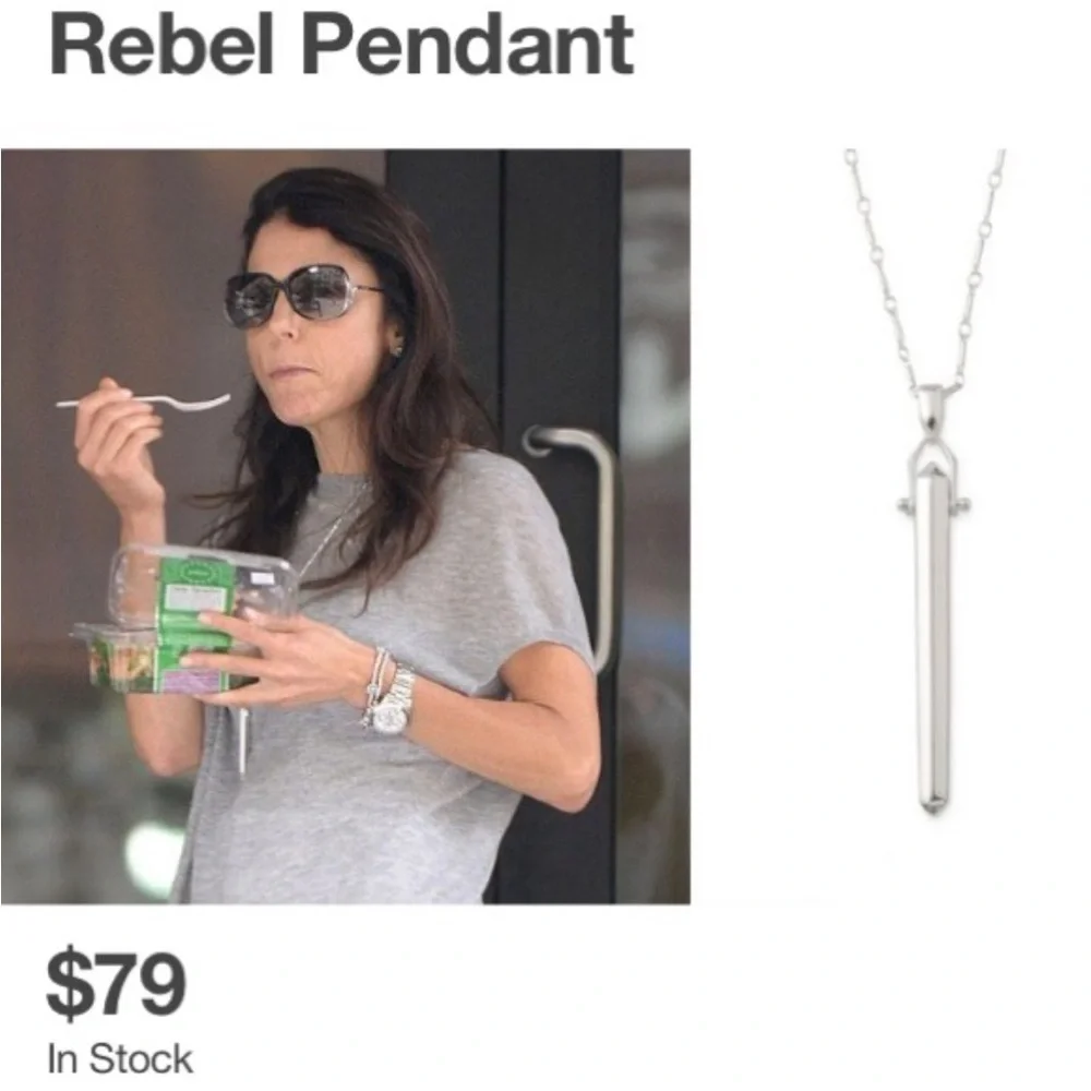 Stella & Dot Rebel Pendant Necklace silver
